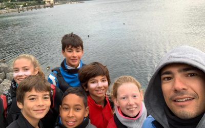 Arantza, Joel, Lucy, Jorge, Álvaro y Kevin participan en una concentración en el Lago de Garda (Italia)