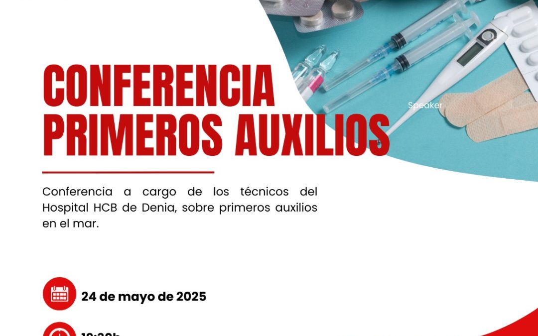 El 24 de mayo tendremos una conferencia sobre Primeros Auxilios en el Mar