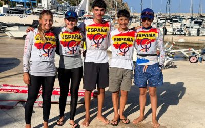 Recibimos en nuestro Club al equipo nacional de España y a algunos equipos internacionales que van a competir en el Mundial de Optimist en Tánger